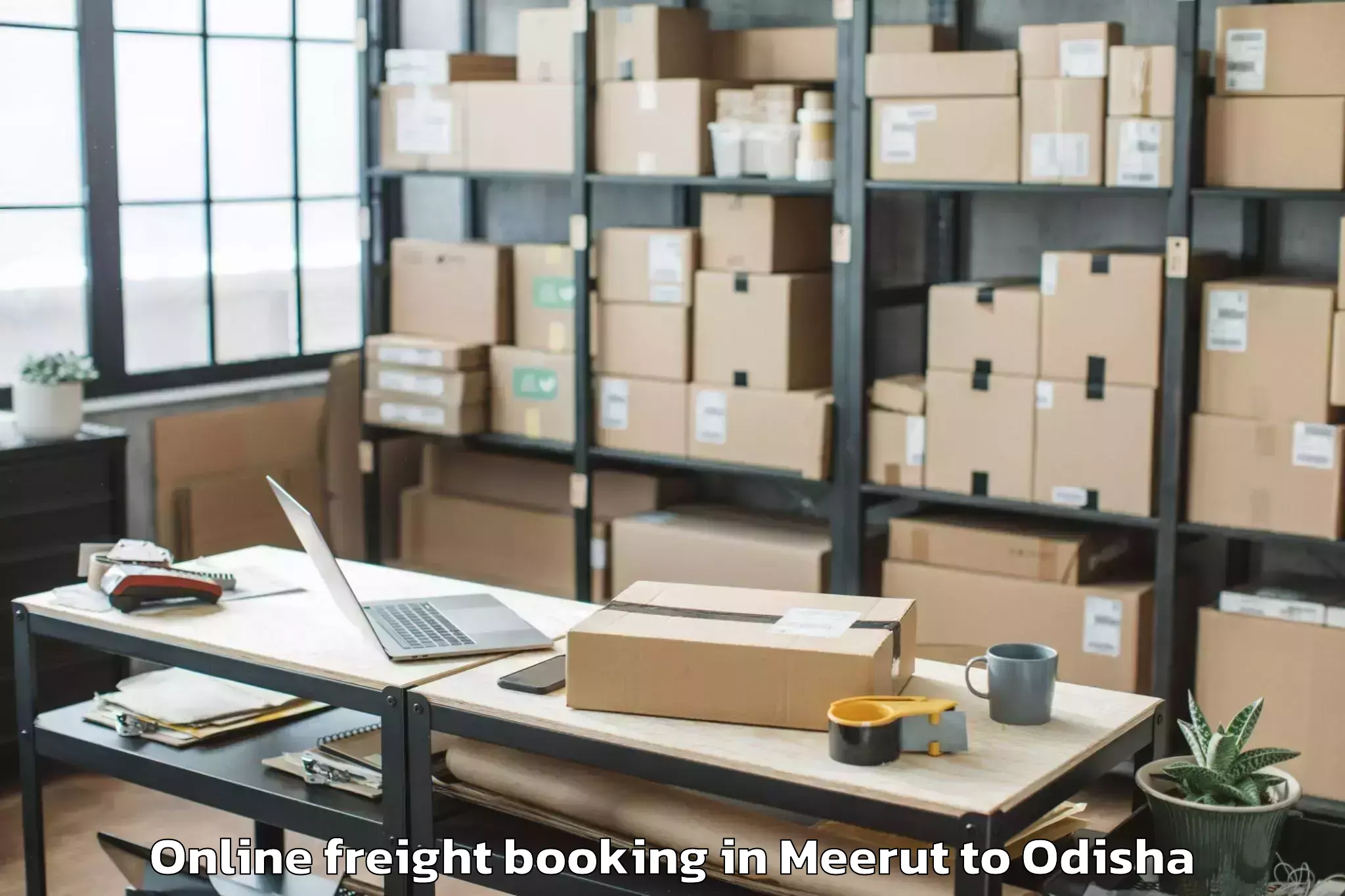 Top Meerut to Burla Online Freight Booking Available